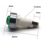 หลอดไฟแสดงสถานะ LAMP PL13.5 สีเขียว
